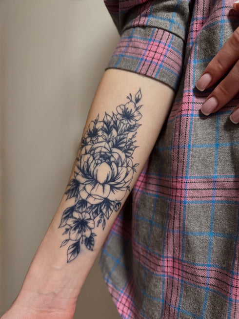 Долговременная татуировка Цветок## Ink-Ok