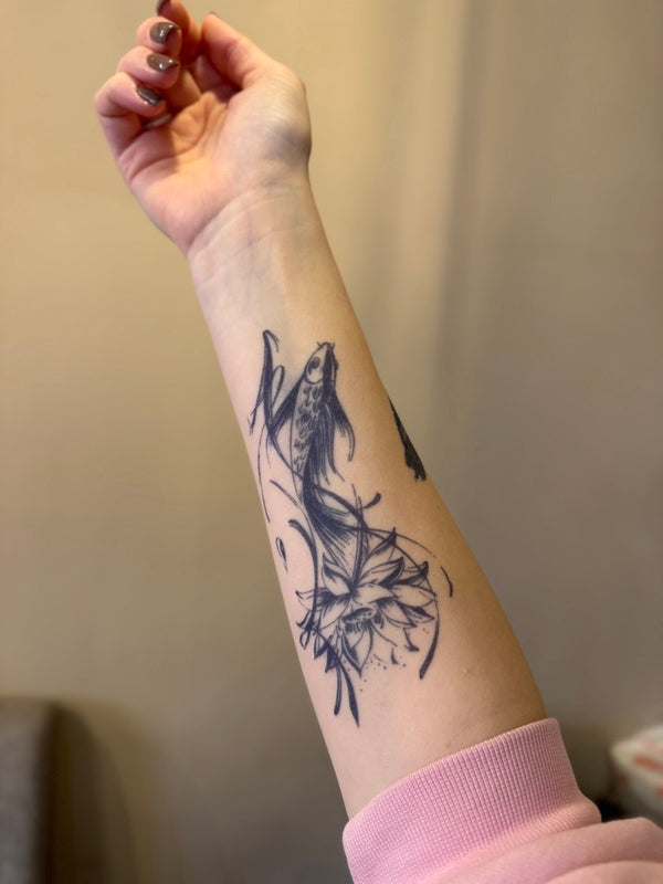 Долговременная татуировка Рыба-цветы Ink-Ok