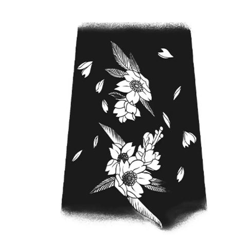 Долговременное тату Цветы блек Ink-Ok