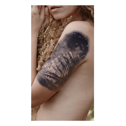 Долговременное тату Корабль Ink-Ok