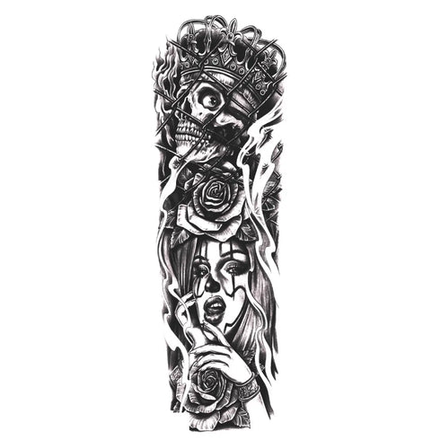 Долговременное тату Рукав - череп Ink-Ok
