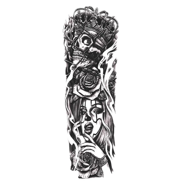Долговременное тату Рукав - череп Ink-Ok