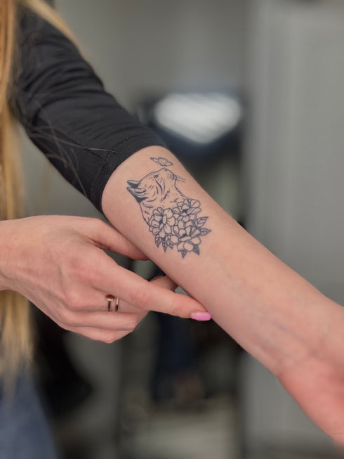 Долговременное тату Котик в цветах Ink-Ok
