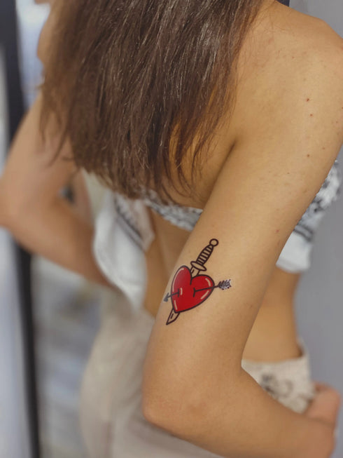 Временное тату разбитое сердце Ink-Ok