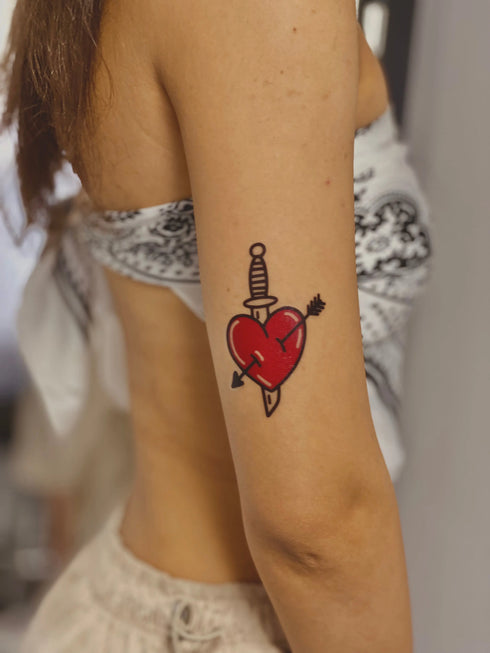 Временное тату разбитое сердце Ink-Ok