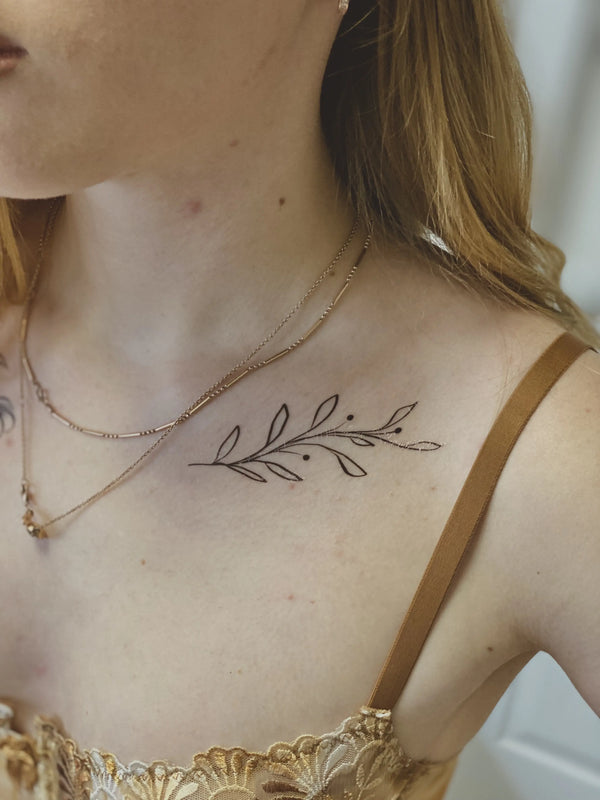 Временное тату веточка Ink-Ok