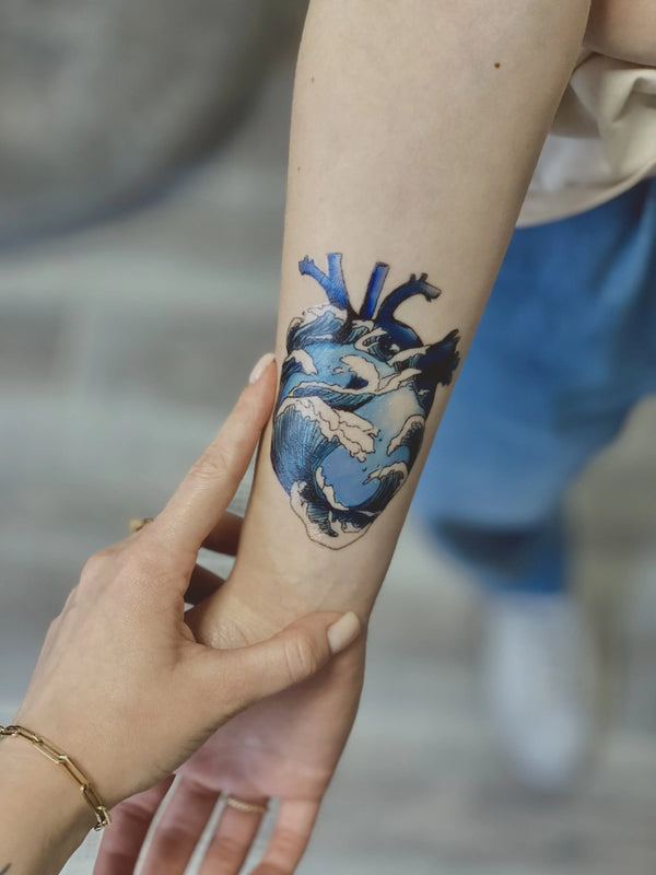 Временное тату Морское сердце Ink-Ok