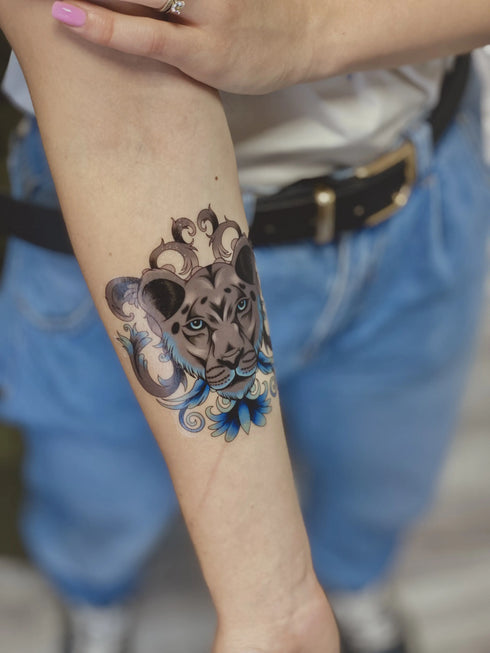 Временное тату Львица Ink-Ok