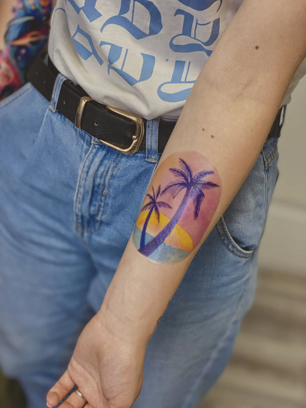 Временное тату Лето акварель Ink-Ok