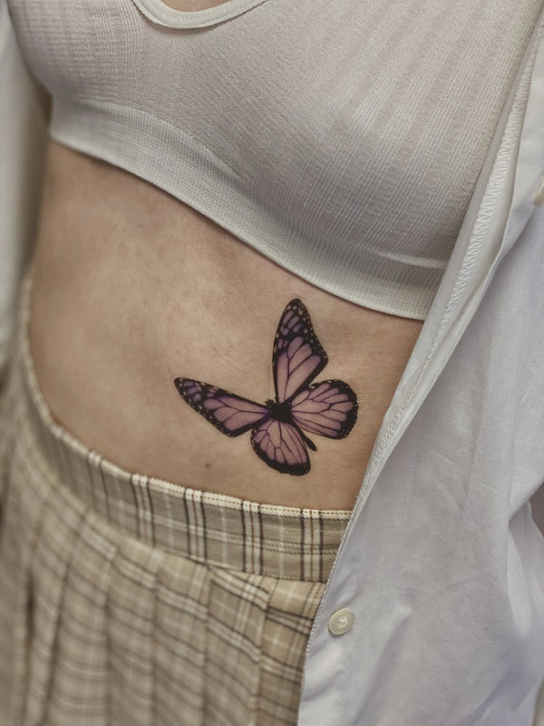 Временное тату Цветная бабочка Ink-Ok