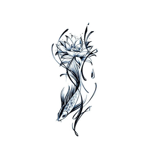 Долговременная татуировка Рыба-цветы Ink-Ok