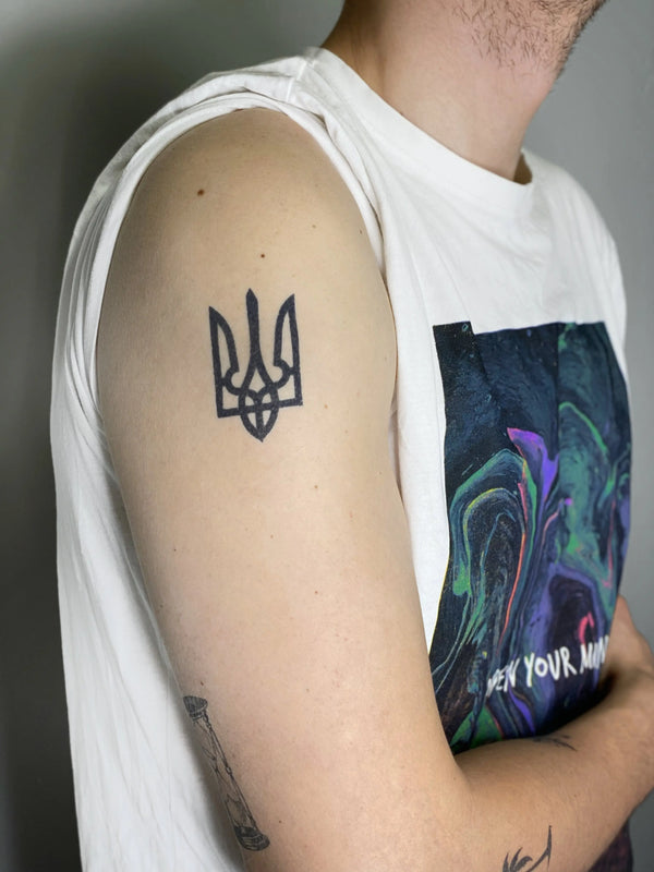 Долговременная татуировка Герб Украины Ink-Ok