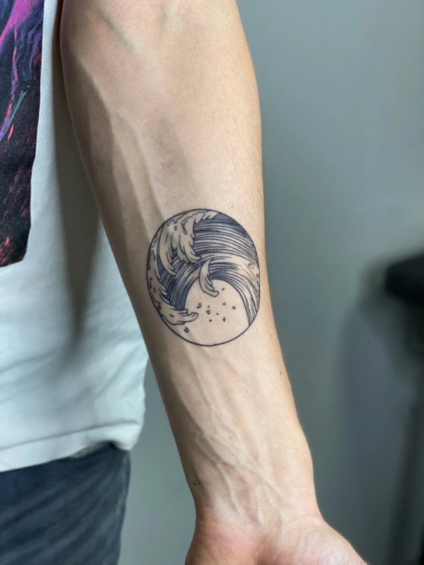 Долговременная татуировка Пара волн Ink-Ok