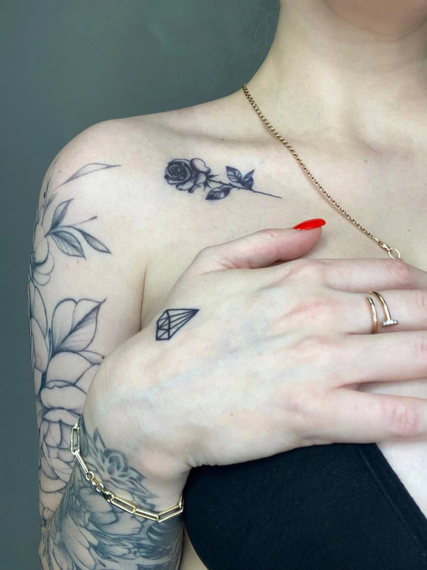 Долговременная татуировка Роза Ink-Ok