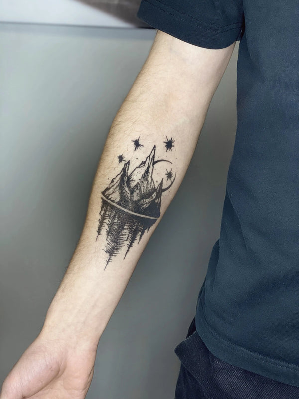 Долговременная татуировка Горы Ink-Ok