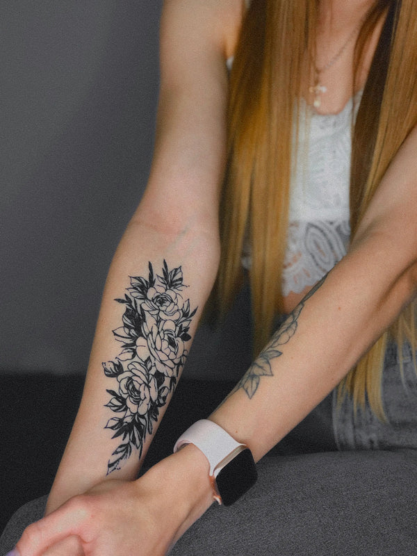 Долговременная татуировка Цветы-розы Ink-Ok