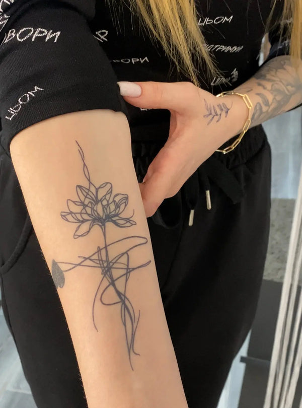 Долговременная татуировка Цветы-абстракция Ink-Ok