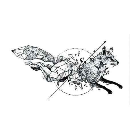 Долговременное тату Лис-Геометрия Ink-Ok