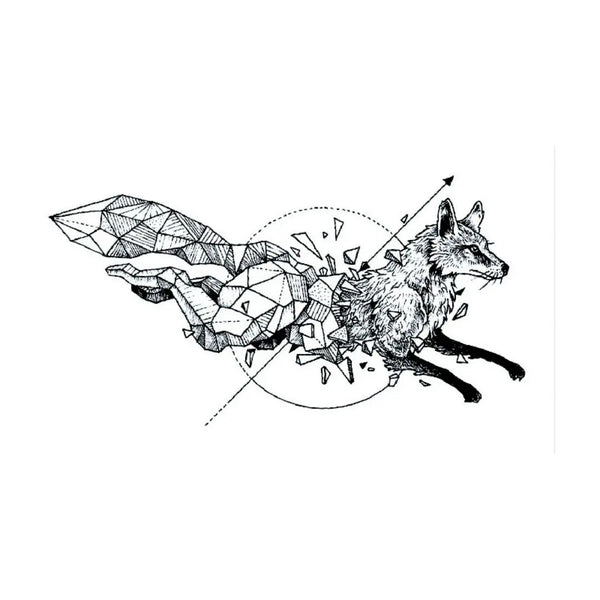 Долговременное тату Лис-Геометрия Ink-Ok