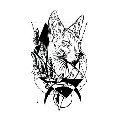 Долговременное тату Кот Ink-Ok
