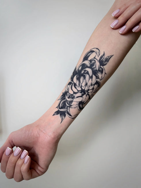Долговременное тату Хризантема Ink-Ok