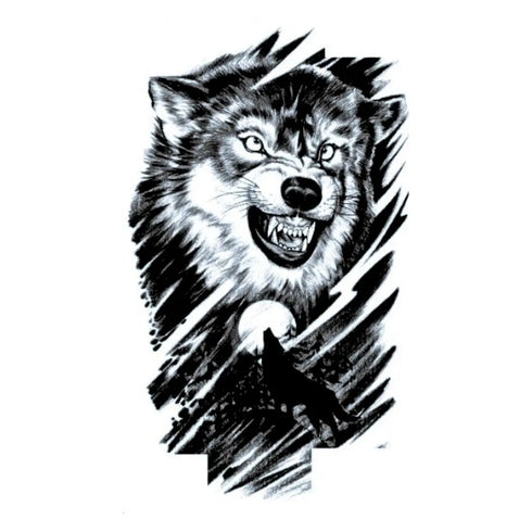 Долговременное тату Волк-ярость Ink-Ok