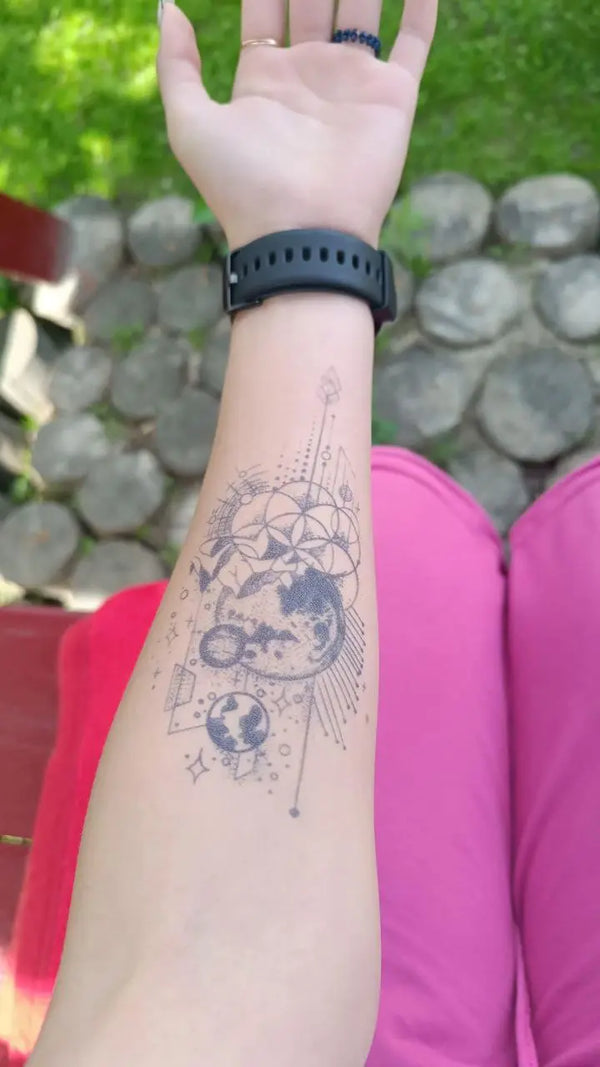 Долговременная татуировка Геометрия планеты Ink-Ok