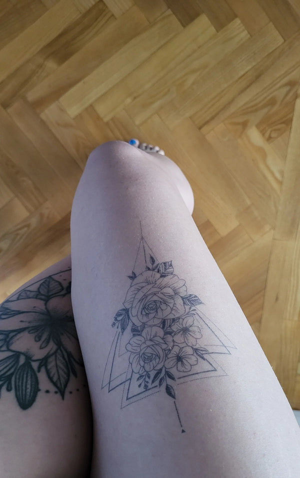 Долговременная татуировка Геометрия цветы Ink-Ok