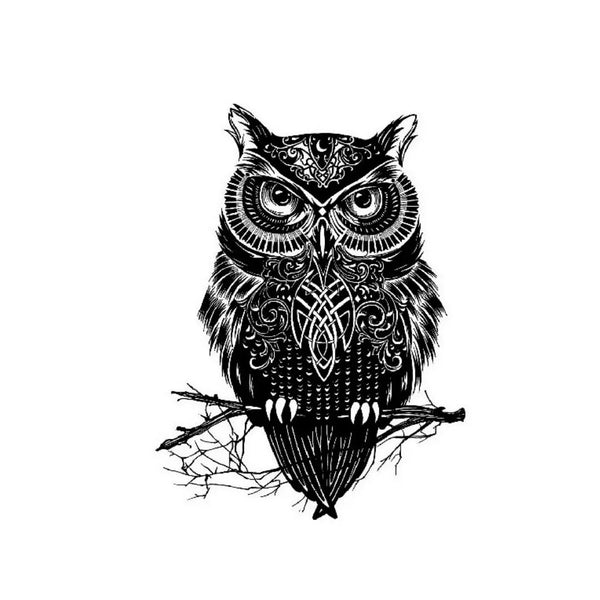 Долговременное тату Сова Ink-Ok