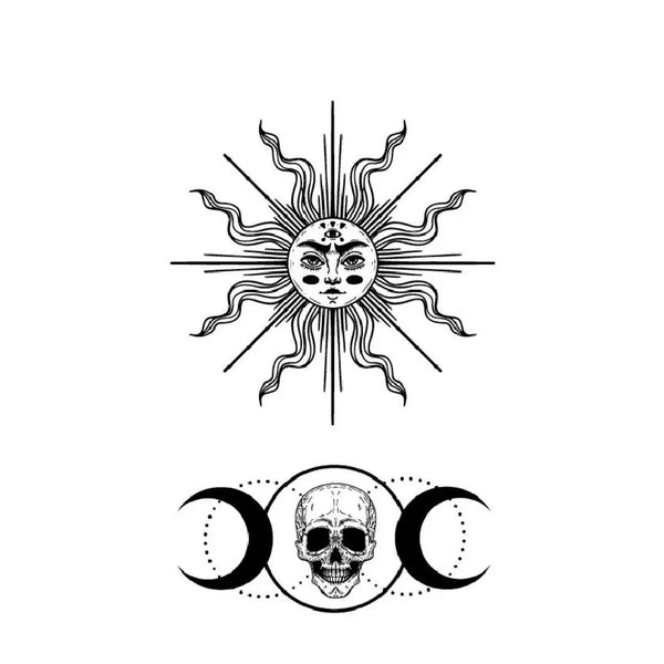 Долговременное тату Солнце-луна Ink-Ok