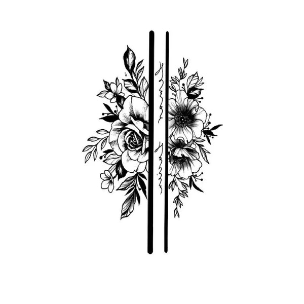 Долговременное тату Цветы-геомтрия Ink-Ok