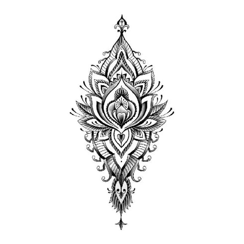 Долговременное тату Лотос-геометрия Ink-Ok