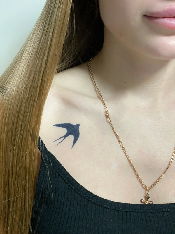 Долговременное тату Ласточка Ink-Ok