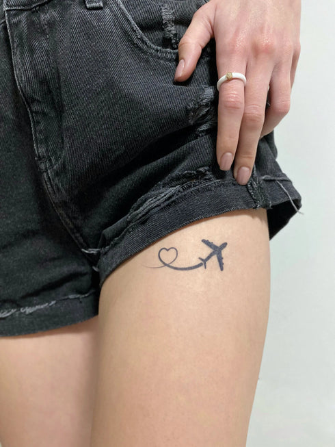Долговременное тату Самолет Ink-Ok