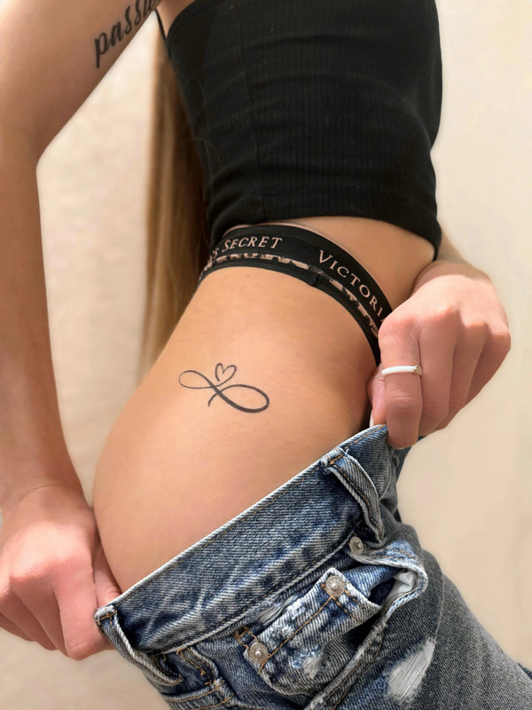 Долговременное тату Серце - бесконечность Ink-Ok