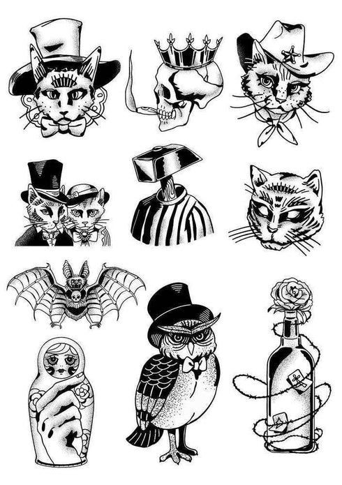 Временное тату The dark cat Ink-Ok