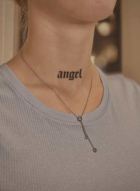 Временное тату надпись Angel Ink-Ok