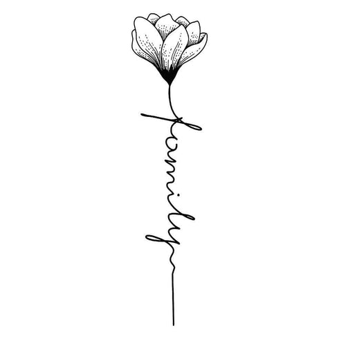 Временное тату Flower-Family Ink-Ok