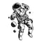 Временное тату космонавт Ink-Ok