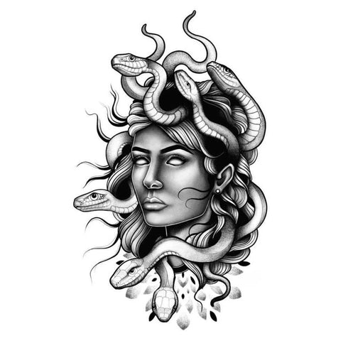 Временное тату медуза-Горгона Ink-Ok