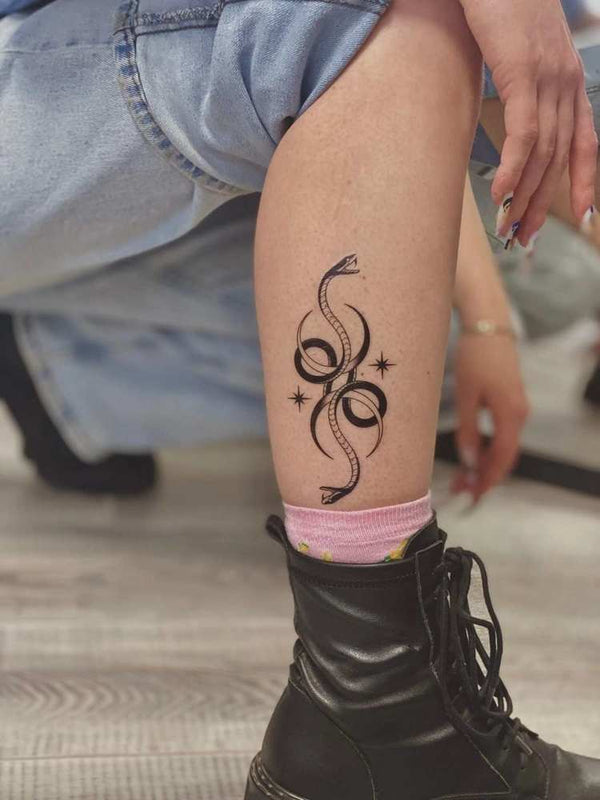 Временное тату Луна - змея Ink-Ok