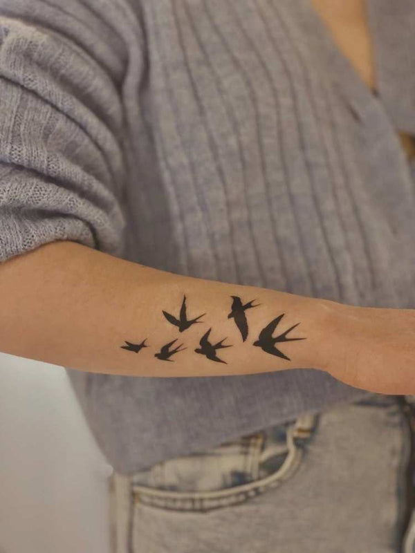 Временное тату Птицы Ink-Ok