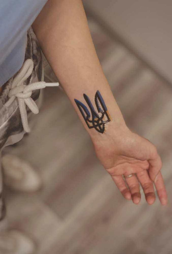 Временное тату Герб Украины # Ink-Ok
