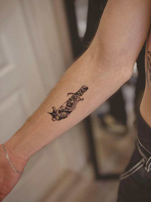 Временное тату Временное тату нож- тигр Ink-Ok