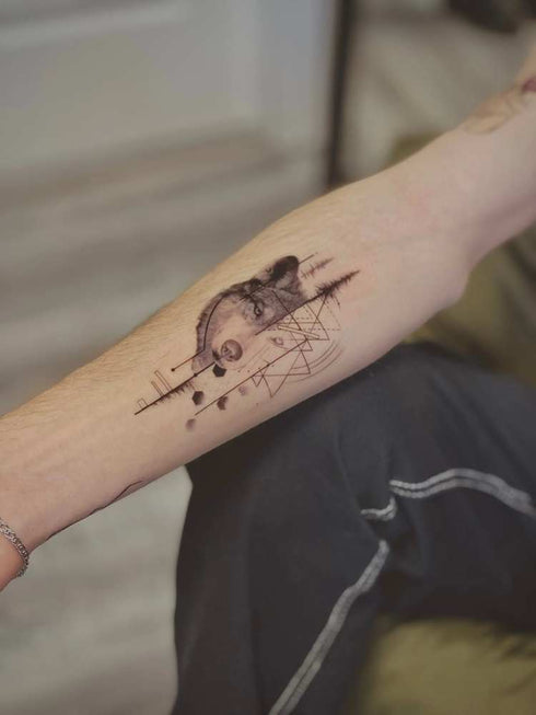 Временное тату Волк Ink-Ok