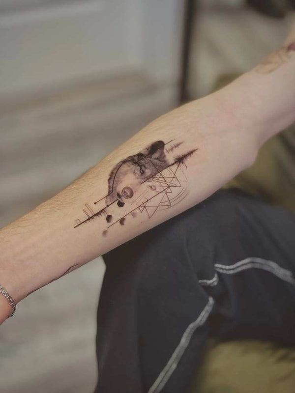 Временное тату Волк Ink-Ok