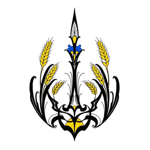Временное тату Герб Украины ## Ink-Ok