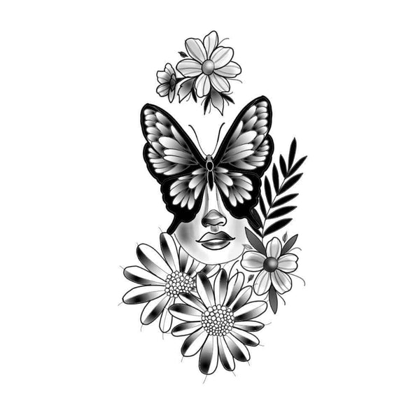 Временное тату цветы-маска Ink-Ok