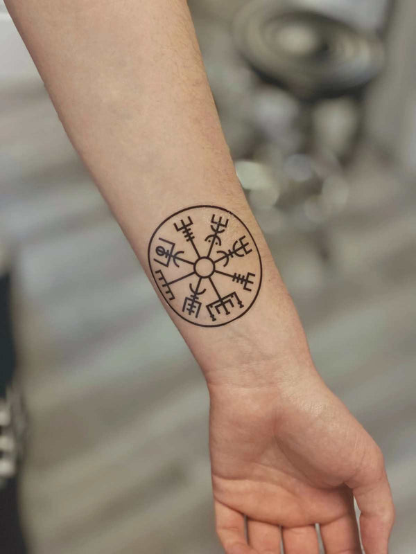 Временное тату Рунный компас Вегвизир Ink-Ok