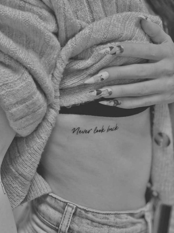 Временное тату Never look back Ink-Ok